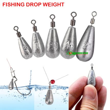 5 pcs x Metal Fishing Weight 5/20g Drop Shot with Connecting Ring