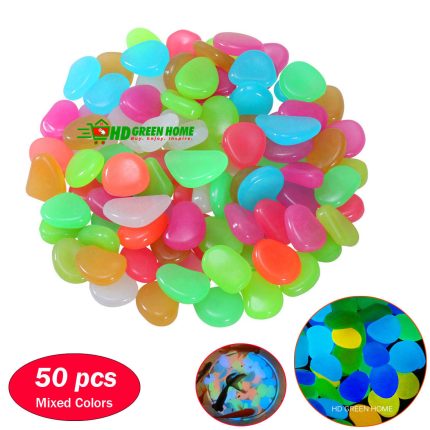 50 pcs x Artificial Luminous Stone Glow in the Dark Aquarium Fish Tank Garden Decorative Fluorescent Pebbles