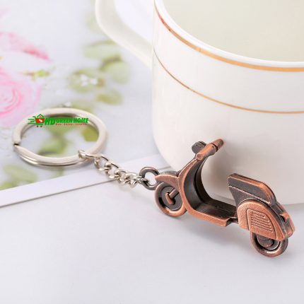 Metal Scooter Keyring Mini Motorcycle Keychain Key Ring Key Holder