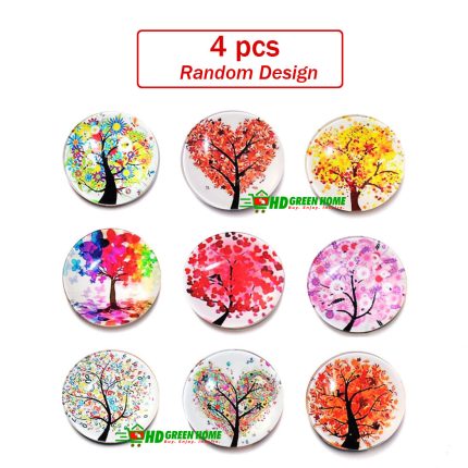 4 pcs x Tree of Life Fridge Magnet Crystal Glass Refrigerator Magnets for Decoration DIY