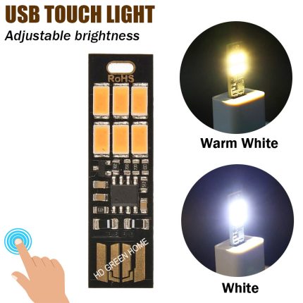 Touch USB 6-LED Light Adjustable Brightness 5V LED USB Night Light